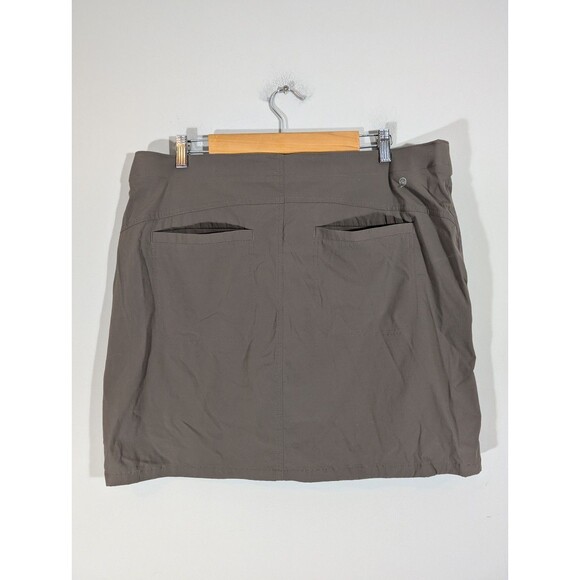 Eddie Bauer Womens Brown Performance Mini Skort Sz 16 Hiking Outdoor Camping - Picture 2 of 9